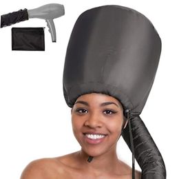 Portable Soft Hair Drying Cap Bonnet Hood Hat Blow Dryer Attachment Curl Tools Gray Dry Hair Cream Cap191A