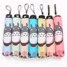 Free shipping 6 Color Anime My Neighbor Totoro Cute Daily Folding Umbrella Cosplay Collection 201104