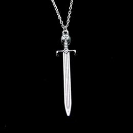 Fashion 66*15mm Sword Cat Pendant Necklace Link Chain For Female Choker Necklace Creative Jewelry party Gift