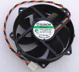 Original new CPU Case Cooling Fan For Sunon Maglev Round KDE1209PTVX 4 4W 4 Pin DC 12V Tested