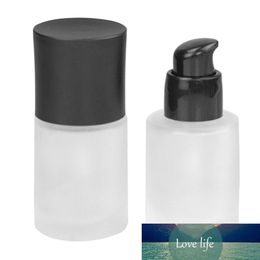 30ml Glass Essence Lotion Bottle Empty DIY Cosmetic Container Liquid Foundation Dispenser with Pressure Pump Head and Lid