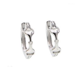 Stud 100% 925 Sterling Silver Women Ladies Horse Earrings Equestrian Delicate Dainty Classic Cirlcle Earring High Quality1