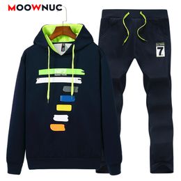Men's Sets Tracksuits Hoodies + Pant Sweatshirt 2020 Spring Autumn Sportswear Sporting Casual Track Suit Fashion Fitness Jogger LJ201125
