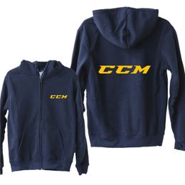 New CCM Hoodies Autumn Fleece Zipper Jacket CCM Sweatshirt Men Pullover Y201001
