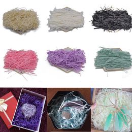 shredded gift paper Canada - 20g Shredded Crinkle Paper Paper Confetti DIY Dry Straw Gifts Box Filling Material Wedding Birthday Party Decoration1