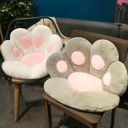1pcs Cute Cat Bear Paw Chair Seat Cushion Stuffed Plush Soft Paw Pillows Animal Sofa Indoor Floor Bed Home Decor Children Gifts 220309