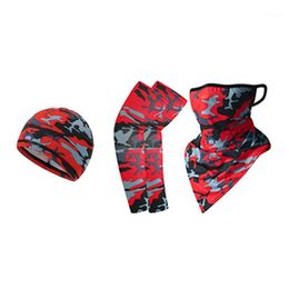 Cycling Caps & Masks 1 Pcs Summer Sunscreen Mask, Printed Neck Protector And Triangle Scarf, Male Female Mask