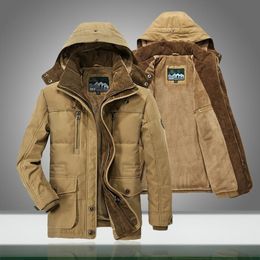ZITY Men Warm Thick Parkas Jacket Winter Casual Waterproof Velvet Coat Male Outwear Windproof Hooded Overcoat Zipper L-6XL 201028