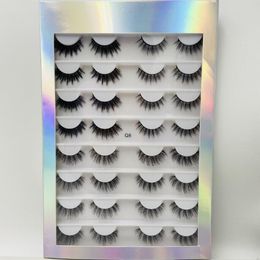 Crisscross Soft 16 Pairs False Eye Lashes Set Thick Natural & Curling Reusable Handmade Fake Lashes Eye Makeup Accessories 8 Models DHL