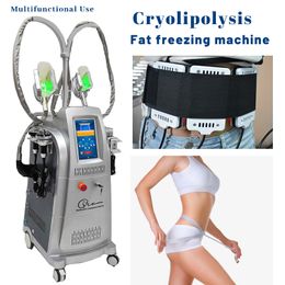 Silver Cryolipolysis Beauty Machine 2 Cryo Heads Vacuum Therapy Body Slimming 40k Cavitation Spring Treatment Multifunctional Use