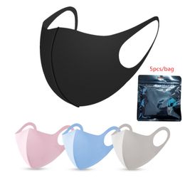 Reusable Ice Silk Cotton Face Mask PM2.5 Mask Dustproof Washable Masks 4 Colors for Kids and Adult