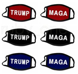 3D Printing Trump 2020 Máscara à prova de vento de algodão Boca Máscaras filhos adultos eleição americana Estados Unidos máscara preta Máscaras 6styles RRA3677