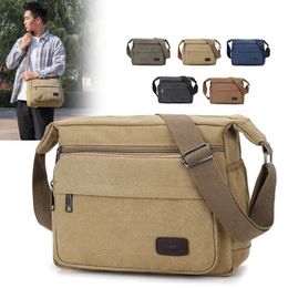 Multi Function Canvas Package Retro One Shoulder High Capacity Satchel Men Outdoors Sport Bags Classical Travel Storage 16 46tq N2