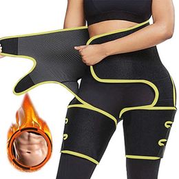 Waist Back Support Sports Sweat Belt Waist Trainer Cincher Thigh Trimmer Exercise Fitness Gym Workout Waistband Body Shaped