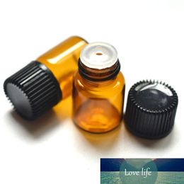 20pcs 2ml Essential Oil Glass Vials with Orifice Reducer Screw Cap Small Sample Mini Amber Bottle