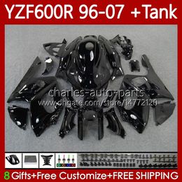 Bodys +Tank For YAMAHA YZF600R Thundercat YZF 600R 600 Silver flames R 96-07 Bodywork 86No.27 YZF-600R 96 97 98 99 00 01 02 07 YZF600-R 1996 2003 2004 2005 2006 2007 Fairing