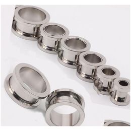 100Pcs/Lot Mix 2-10Mm Cheap Jewelry~Stainless Steel Screw Ear Plug Flesh Tunnel Piercing Body Jewellery 9Mgx0