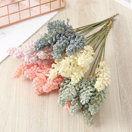 6 Pieces /Bundle Lavender Artificial Flower Wholesale Plant Wall Decoration Bouquet Material Manual dly Valentine's Day gift accessories