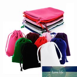 100Pcs/lot 5*7cm Velvet Drawstring Pouch Bag with Jewellery Bag Christmas Wedding Gift Bags & Pouches with Velvet Wholesale