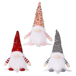 Glow Faceless Doll Ornament Festive Party Supplies Sequins with lights Nordic Gnome Old Man Doll Valentines Day for Home Decoration Gifts Toys