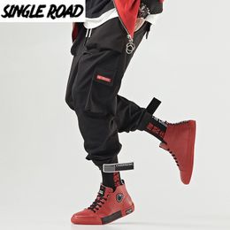 SingleRoad Mens Cargo Pants Jogging Uomo Moda 2020 Nero Solido Hip Hop Harajuku Giapponese Streetwear Pantaloni Uomo Pantaloni Uomo LJ201104