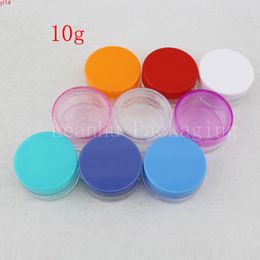 10g empty cosmetic plastic container, 10ml small PS jar, sample bottle, mix more Colours ,plastic pot , Coloured tinhigh qualtity