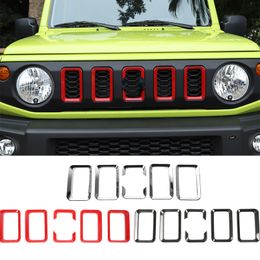 ABS Car Front Mesh Grille Cover Grille Ring Decoration For Suzuki Jimny 2019 UP Car Exterior Accessories