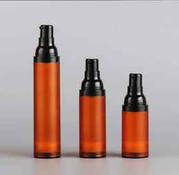 20ml Frosted Brown Airless Bottle Black Pump Lid Sprayer Toner/Serum/Lotion/Emulsion/Foundation/UV Essence Cosmetic Packing