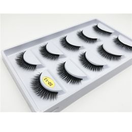 3D Short False Eyelashes Natural Thick 5 Pairs of Handmade Lashes