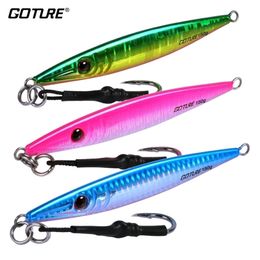 Goture 3pcs/lot Sea Fishing Lure Metal Spoon Lead Fish 80g 100g 150g 200g 300g Vertical Jigging For Big Game Fishing Y200827