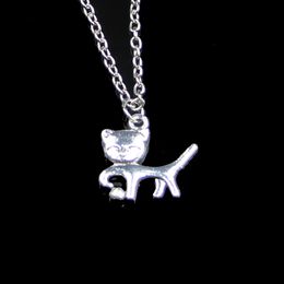 Fashion 19*18mm Double Sided Cat Ball Pendant Necklace Link Chain For Female Choker Necklace Creative Jewellery party Gift