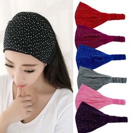 Sparkly Elastic Wide Headband Multicolor Women Cotton Bling Bling Hairband Fashion Hair Accessories