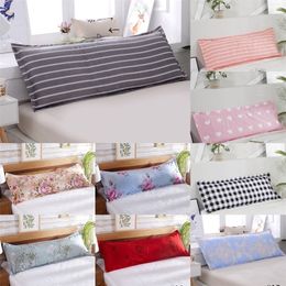 Hot Floral Pillowcase Long Pillow Cover Skin-friendly Pillowcases Breathable Pillow Cases for Bed Sofa Decor Home Textile 201212