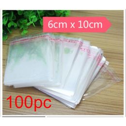 Durable 100PC Self-adhesive Clear Cellophane Bag Self Sealing Small Plastic Bags for Candy Packing Cookie Packaging Bag Pouch