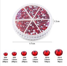 Mobile phone shell manicure Craft Tools Box water 6-grid flat bottom drill nail decoration DIY accessories