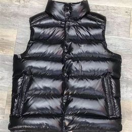 Autumn/winter Men Down Vest Glossy/matT European Luxury Same Style Plus Size Couples Jacket Women Waistcoat High Quality 201111