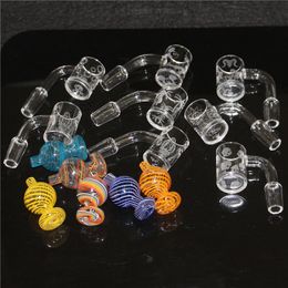 New Bevelled Edge Quartz Banger With Glass Carb Cap 14mm Male Glass Reclaim Catcher handmake Quartz Banger nail for dab rigs glass bong