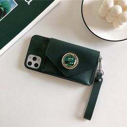 Wallet Case with Wrist Chain Strap Card Holder Leather Case for iPhone XR 11 Pro XS Max 6 7 8 Plus