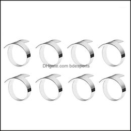 Napkin Rings Table Decoration & Accessories Kitchen, Dining Bar Home Garden 8 Pcs Handcraft Dinner Holders Alloy For Wedding Party Banquet F