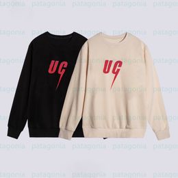 Mens Hoodie Women Sport Letter Sweatshirt Classic Hoodies Pullover Couple Round Neck Black Apricot Sweaters Size S-2XL