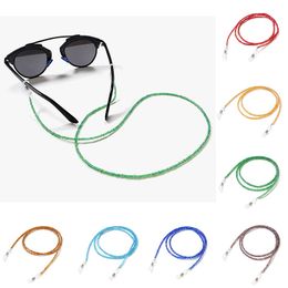 2020 Fashion Beaded Crystal Glasses Neck Strap Sunglass Chain Candy Color Eyeglasses Lanyard Rope Beads sunglass Cord Holder