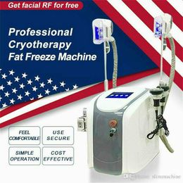 2022 fat freezed machine waist slimming cavitation rf fat reduce lipo laser 2 freezing heads can work at the same time