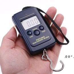 40kg Digital Luggage hanging Scale 88Lb 1410oz LCD Display fishing weight Handy scales without retail box RRB13945