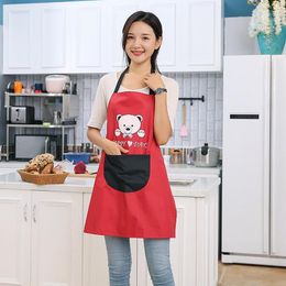 Aprons 1Pcs Kitchen Apron Cute Animal Printed Sleeveless Cotton Linen For Men Women Home Cleaning Tools 72*68cm1