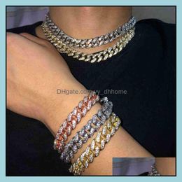 Pendant Necklaces & Pendants Jewelry Hip Hop Iced Out Cuban Link Chain Necklace Bisuteria Men Drop Delivery 2021 Epad3