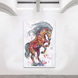 HDARTISAN Wall Art Pictures Canvas Art Prints Animal Painting Standing Horse For Living Room No Frame Y200102