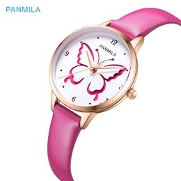 3D Hollow Batterfly Big Dial Women Watch Ladies Leather Watches For Student Girls Waterproof Wristwatch Fashion Gift Relogio 201120