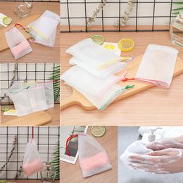 Wash Face Soap bag Foaming Net soap Blister Bubble Mesh Body Cleansing Nets Tool Bathroom Accessories Mesh bags DB087