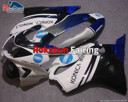 For Honda CBR600F4 1999 2000 CBR600 F4 99 00 CBR 600 600F4 Body White Blue Black Fairings Set (Injection molding)