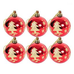 Gift Wrap 6pcs Christmas Ball Hanging Decor Tree Adornment Painted Pendants1